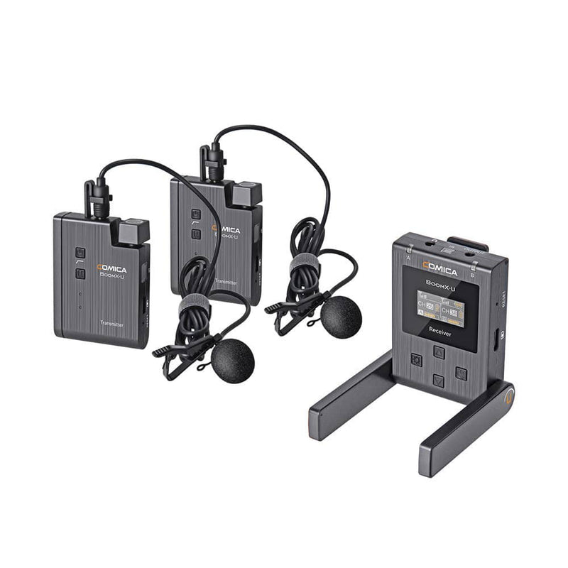 Comica BoomX-U U2 48-Channels Wireless Lavalier Microphone System(TX+TX+RX)