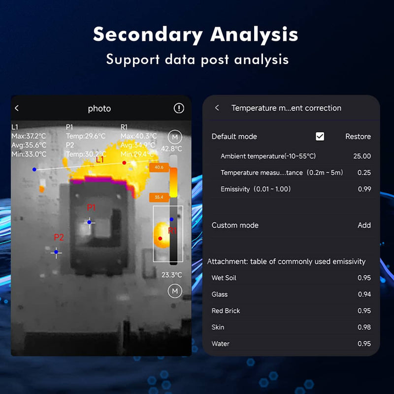 Caméra thermique - Android, InfiRay P2 Pro avec fonction d