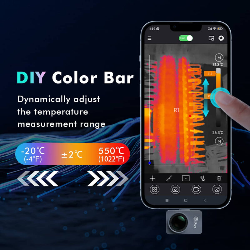 InfiRay P2 Pro+ Macro Thermal Camera for IOS and Android Smartphones