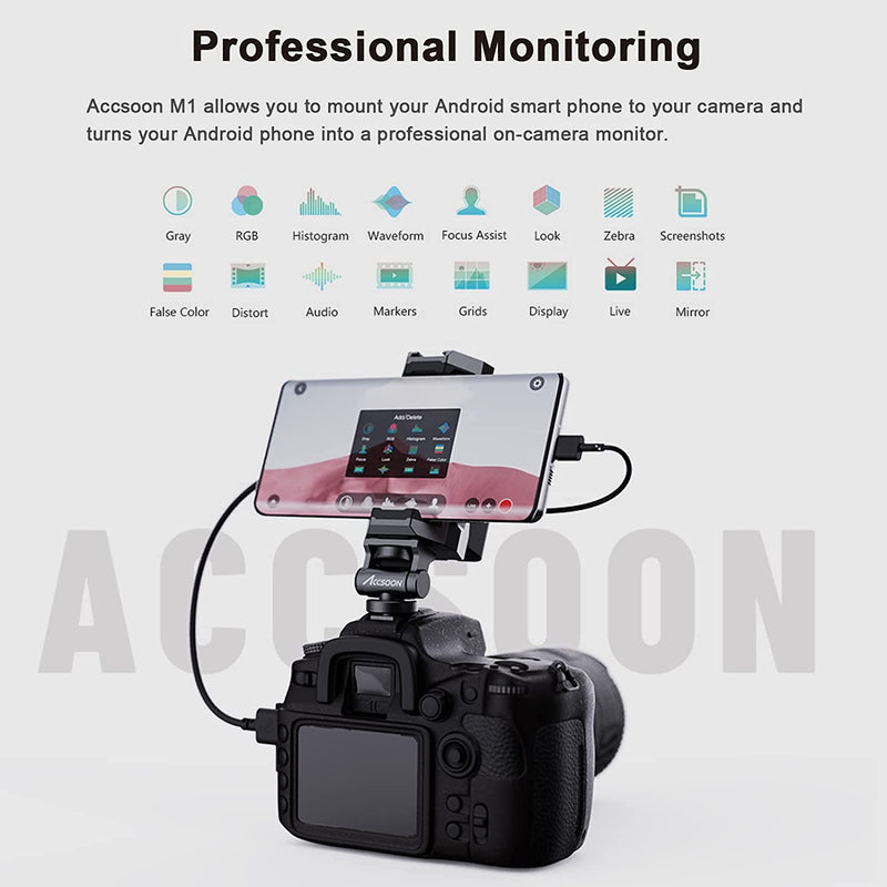 Accsoon M1 1080p Video Transmitter, HDMI to UVC On-Camera Device 