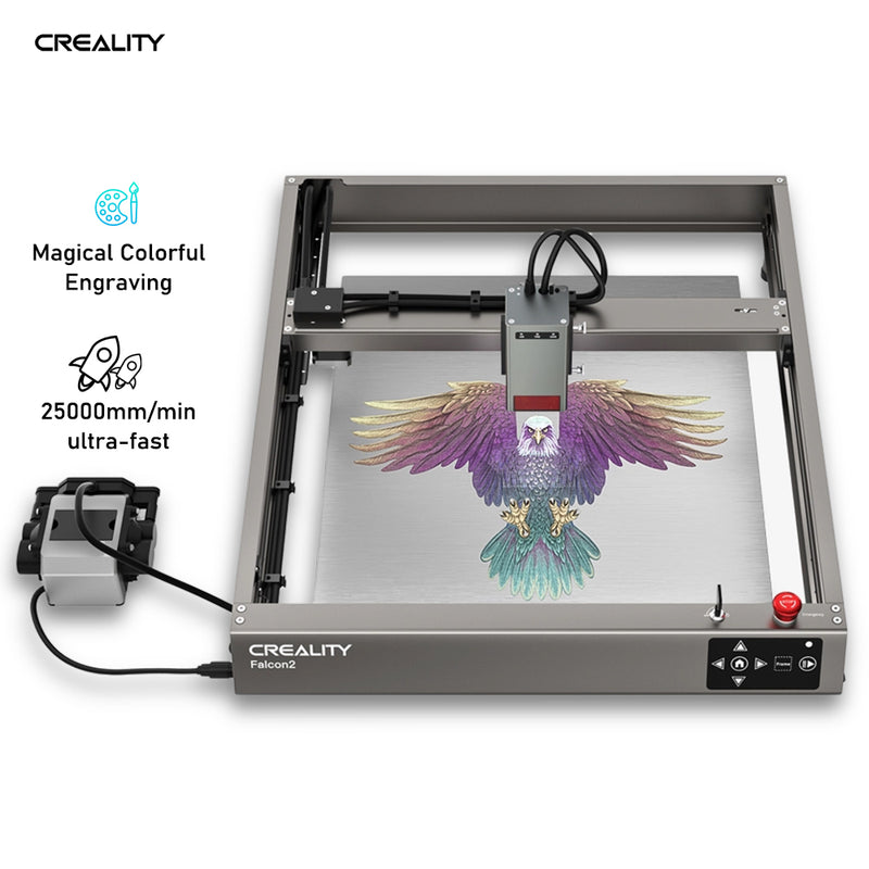 Creality Laser Engraver 40W Output, 240W High Power Falcon2 Laser Engraving  Machine, DIY Laser Cutter and Engraver Machine for Metal and Wood, Paper
