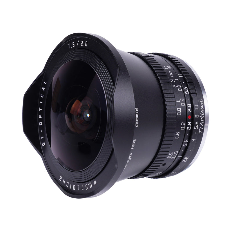 TTArtisan 7.5mm F2.0 Fisheye Lens, Compatible with Fuji, Sony, M4/3 and Nikon Cameras