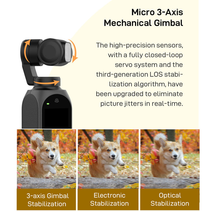 FIMI Palm 2 Pro Upgraded Videography 3-Axis Gimbal Stabilization