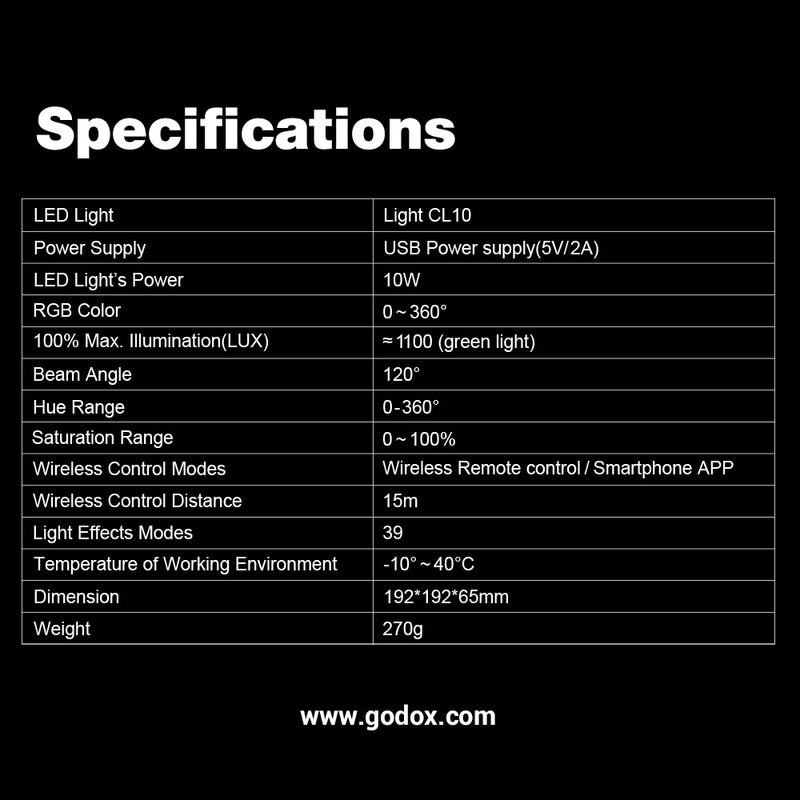 Godox CL10 LED Webcasting Ambient Light -- Pre-Order