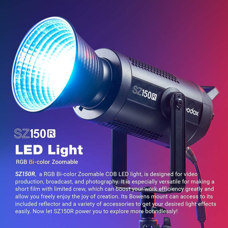 Godox SZ150R, 150W Bi-Color Zoomable RGB LED Video Light