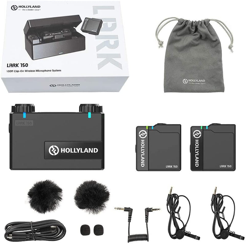 Amazon.com: Hollyland Lark 150 Wireless Dual Microphone