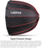 LAOFAS Deep Parabolic Softbox with Bowens Mount, Quick Set-up Umbrella Soft Box  for Godox, Nicefoto, Falconeyes, Aputure(70cm/90cm/120cm)