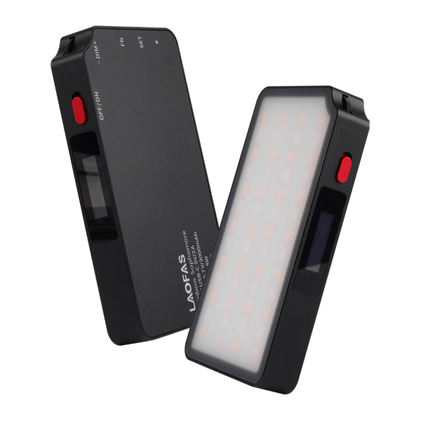 LAOFAS Rainbow Sophomore RGB LED Video Light, CRI95+, 2500K-8500K Adjustable, APP Remote Control, OLED Display with Control Wheel, Built-in Magnets