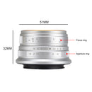 7artisans 25mm F1.8 Lens for Fujifilm/Sony E-Mount/ 4/3 Mount Cameras