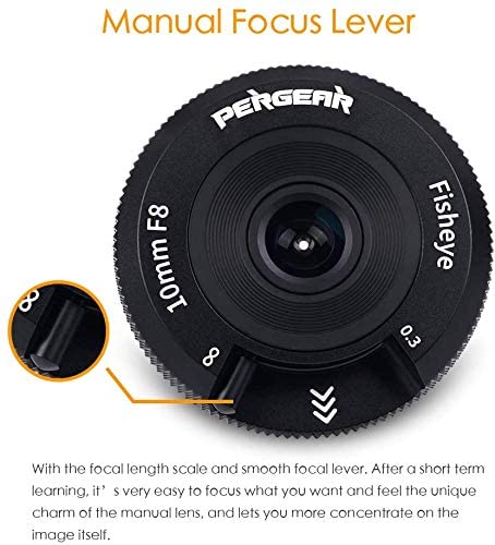 Pergear 10mm F8 Pancake Fisheye Lens for M4/3 Cameras