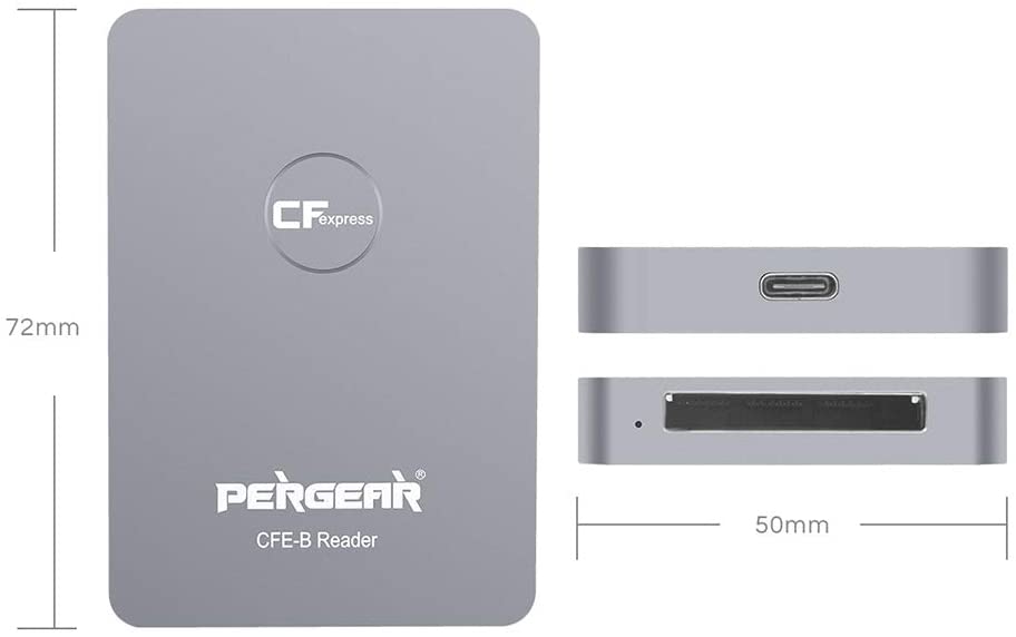 Pergear CFexpress Type-B Card Reader USB 3.1 Gen 2 10Gbps Adapter