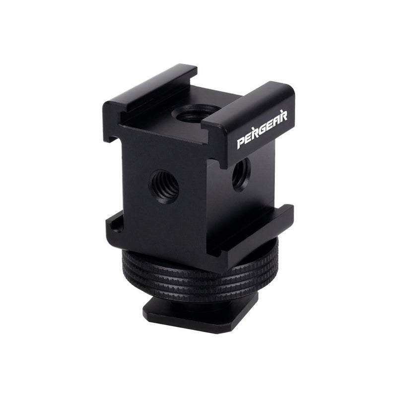 Pergear TM-1 Hot Shoe Extension Bracket with Triple Cold Shoe Mounts