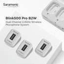 Saramonic Blink 500 Pro B2W White Edition Dual-Channel 2.4GHz Wireless Microphone System（TX+TX+RX）