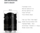 TTArtisan 21mm F1.5 Full-frame Wide-angle Lens for Sony E-mount Cameras