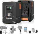 ZGCINE V160 9600mAh V-Mount Battery for Cameras, LED Lights, Monitors and Smartphone