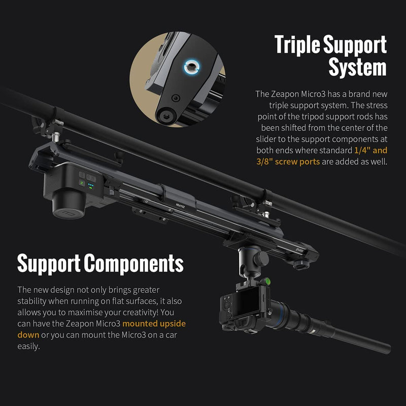 Zeapon Micro3 E1000 Motorized Double Distance Camera Slider