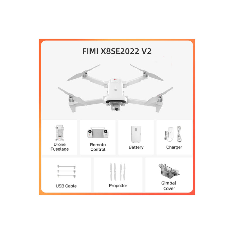 FIMI X8SE 2022 Camera Drone 4K Professional Quadcopter Camera RC Helicopter GPS RC Drone
